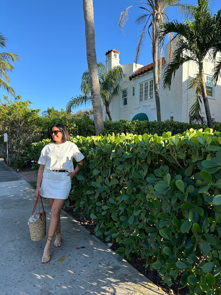 VICKY HIGH WAISTED VEGAN SUEDE MINI SKIRT