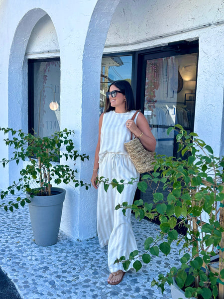 HANNAH LINEN BLEND WIDE LEG PANT