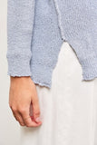 ERIN ICY BLUE V NECK SWEATER