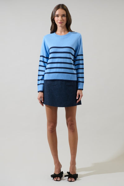 JANNIE STRIPPED LIGHT SWEATER