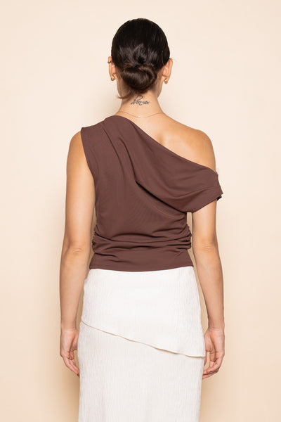 TERE ONE SHOULDER SLANT TOP