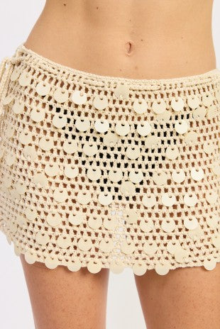 PLAYA CROCHET MINI SKIRT