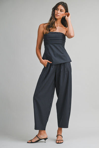 ARIEL PIN STRIPE TUBE TOP