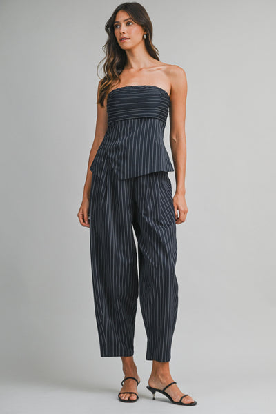 ARIEL PIN STRIPE TUBE TOP