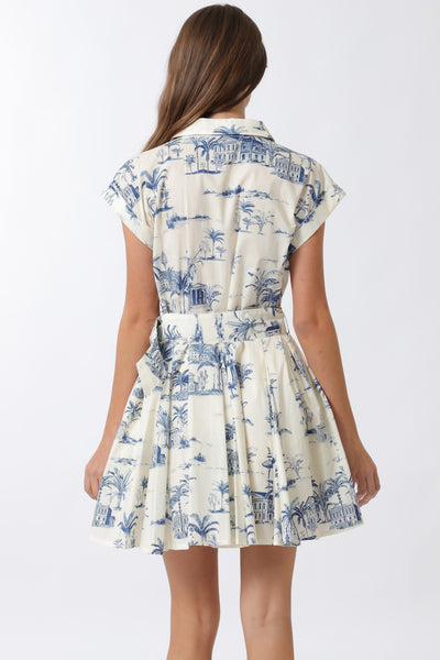 SABRINA TROPICAL PRINT MINI DRESS