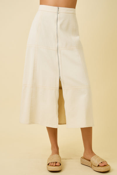 SUNLEE DENIM MIDI SKIRT