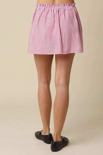 LARA STRIPED MINI SKIRT