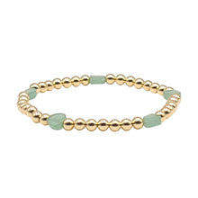 SEMI PRECIOUS HEART BEADED BRACELET
