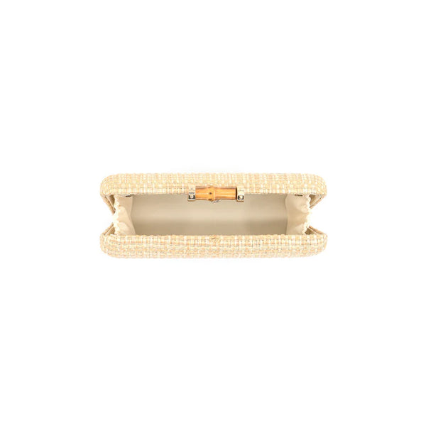 PERUVIAN NATURAL CLUTCH WITH BAMBOO HARDWARE