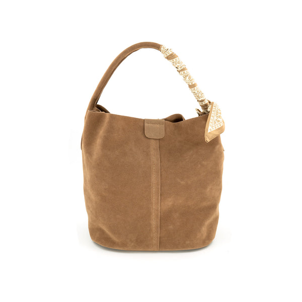 JOLENE VEGAN SUEDE BUCKET BAG