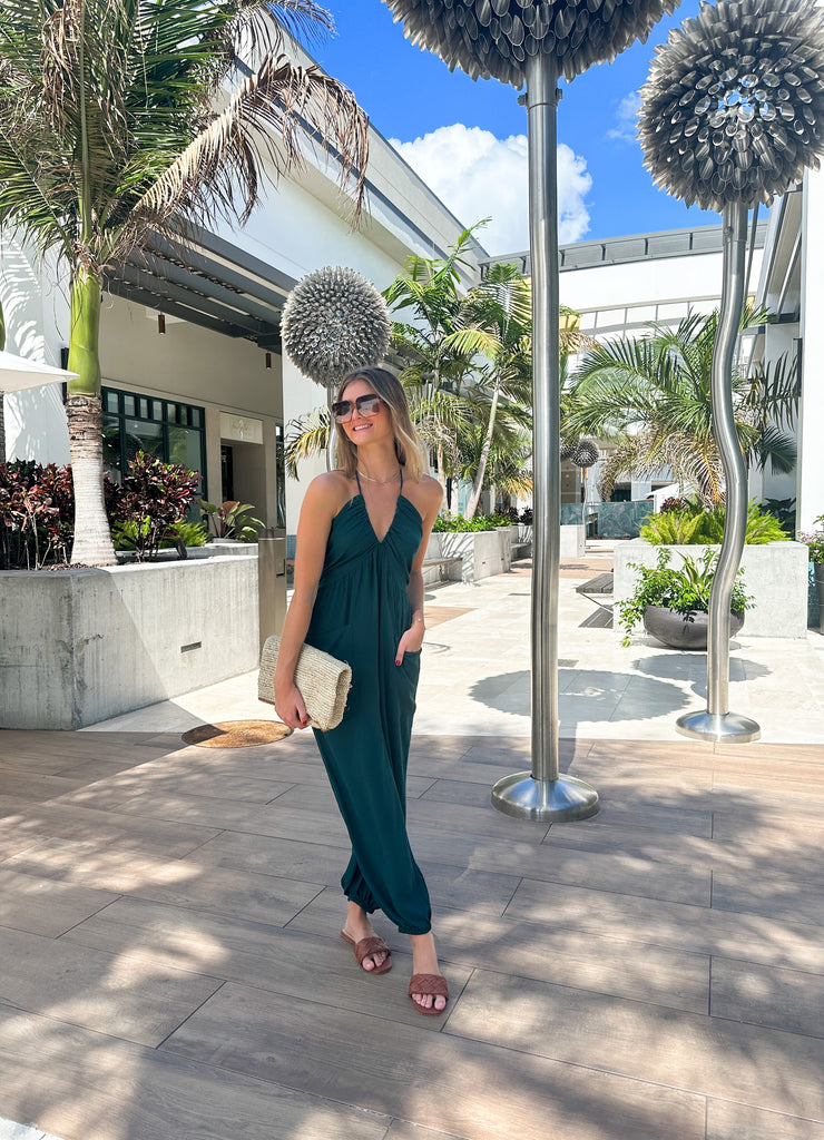FIONA V NECK JOGGER JUMPSUIT
