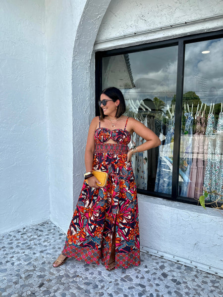 ADORE EMBOSSED OPEN BACK MAXI
