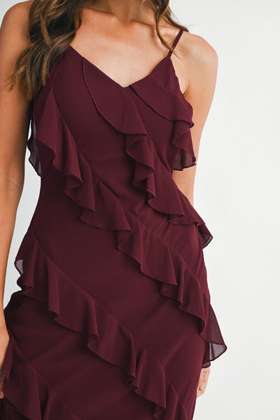 MILEY TIERED RUFFLED MAXI DRESS