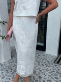 BELLINI HIGH WAISTED EYELET SKIRT