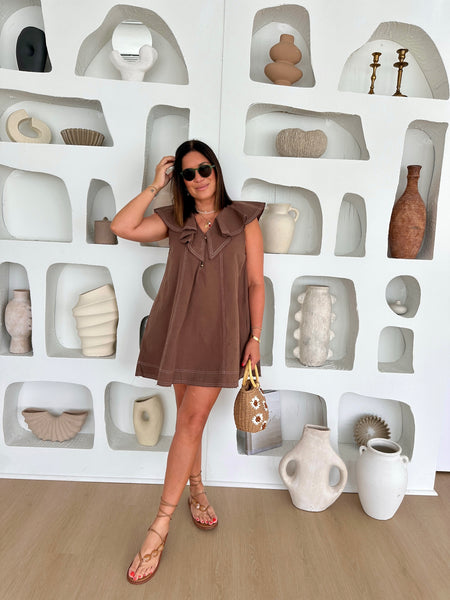AVA RUFFLE MINI DRESS