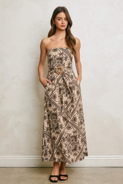 ISABELLA TIE DETAIL MIDI DRESS