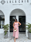MAZIE SMOCKING TOP MIDI DRESS