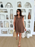 AVA RUFFLE MINI DRESS