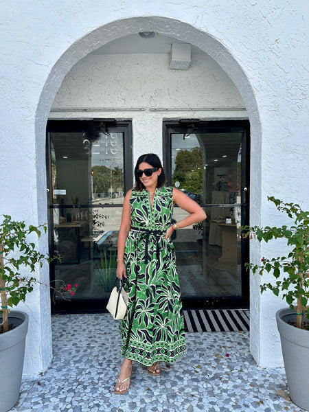 ANNETTE SLEEVELESS MULTICOLORED MIDI DRESS