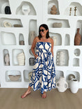 NARA SUNSET STRAPLESS DRESS