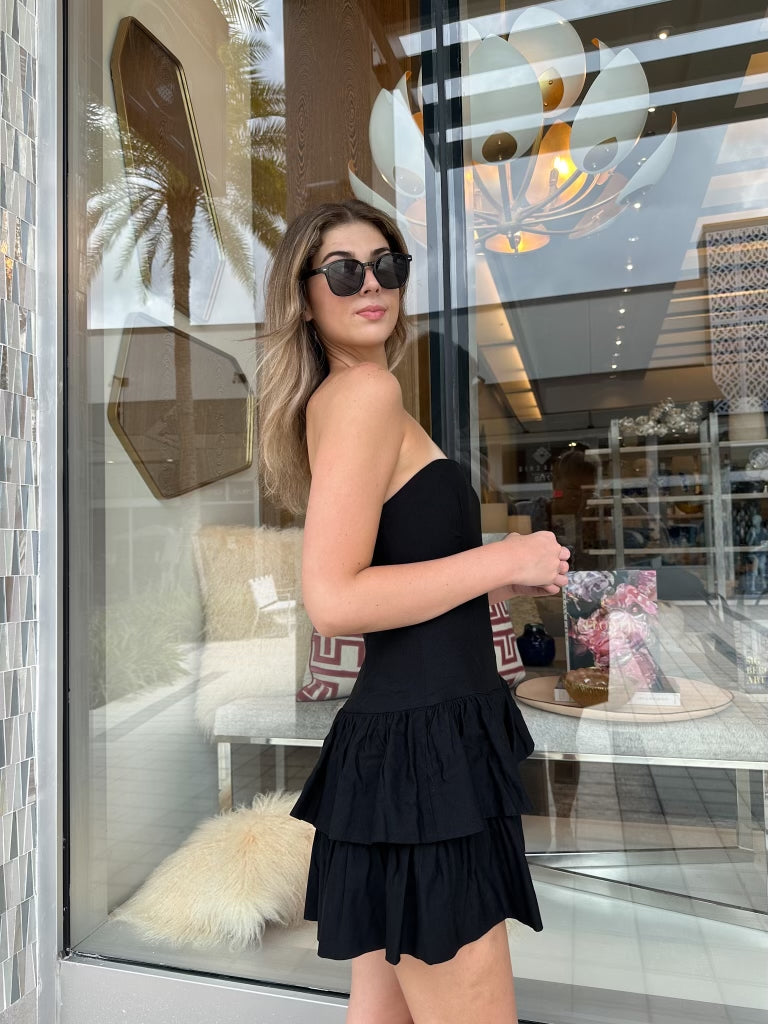 MASON MINI RUFFLED DRESS