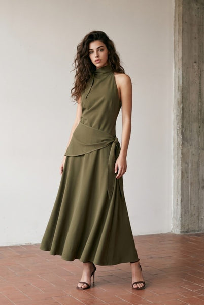 CLARA HALTER MAXI DRESS