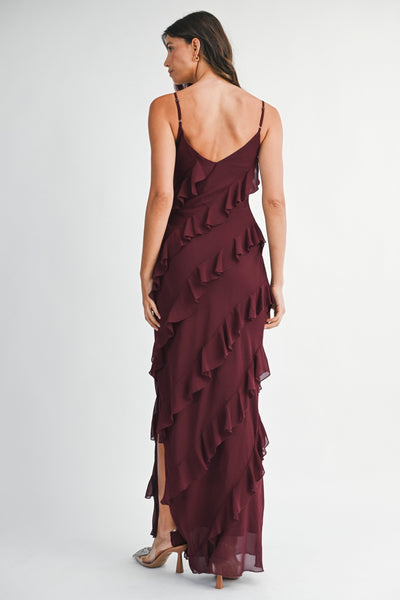 MILEY TIERED RUFFLED MAXI DRESS