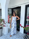 TAVOLA LINEN FLORAL MAXI DRESS
