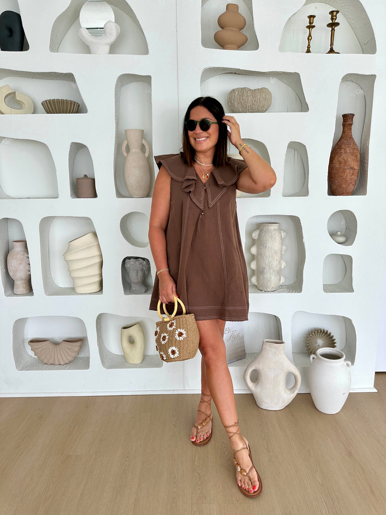 AVA RUFFLE MINI DRESS