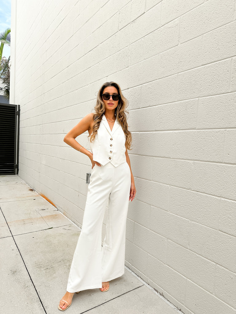 CORA VEST AND STRAIGHT LEG PANT SET
