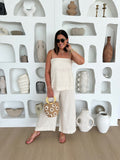 KATELYN LINEN SLIT TUNIC TOP