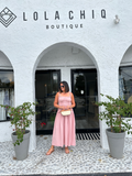 MAZIE SMOCKING TOP MIDI DRESS