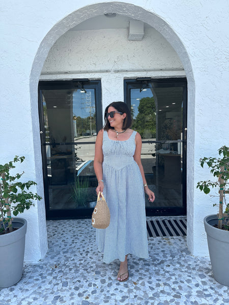 ADORE EMBOSSED OPEN BACK MAXI