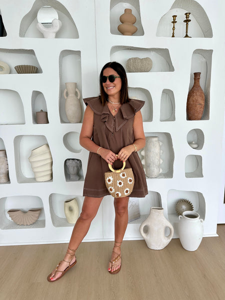 AVA RUFFLE MINI DRESS