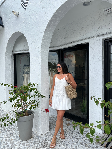 SAMARA FLORAL EYELET DRESS
