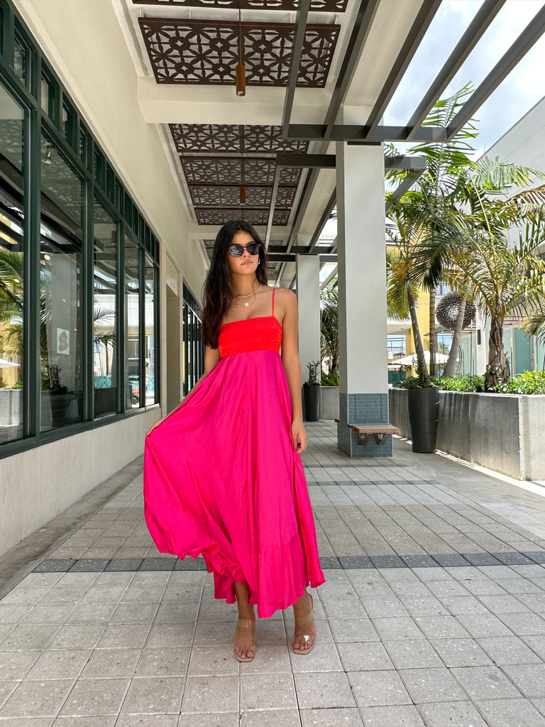PRESTON TWO TONE BABY DOLL MAXI
