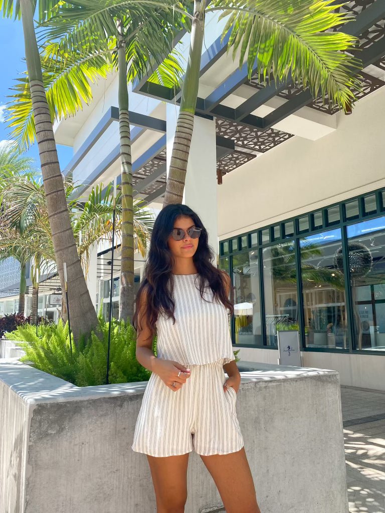 JAZMIN STRIPED ROMPER