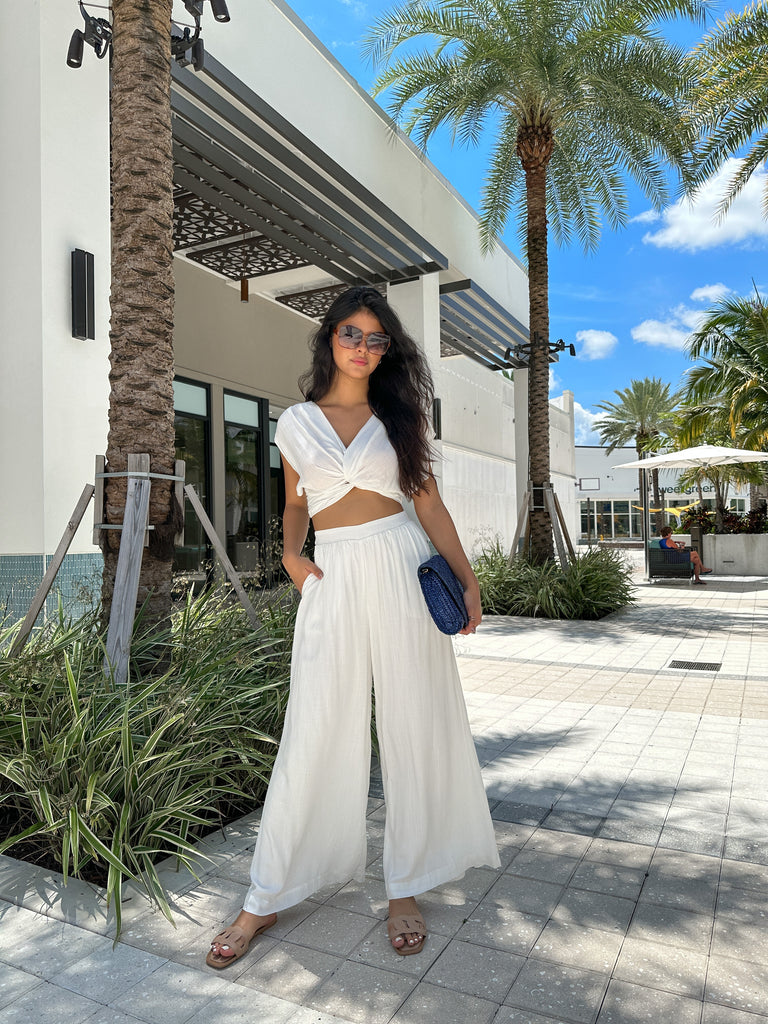 BORA BORA HIGH WAISTED WHITE PANTS