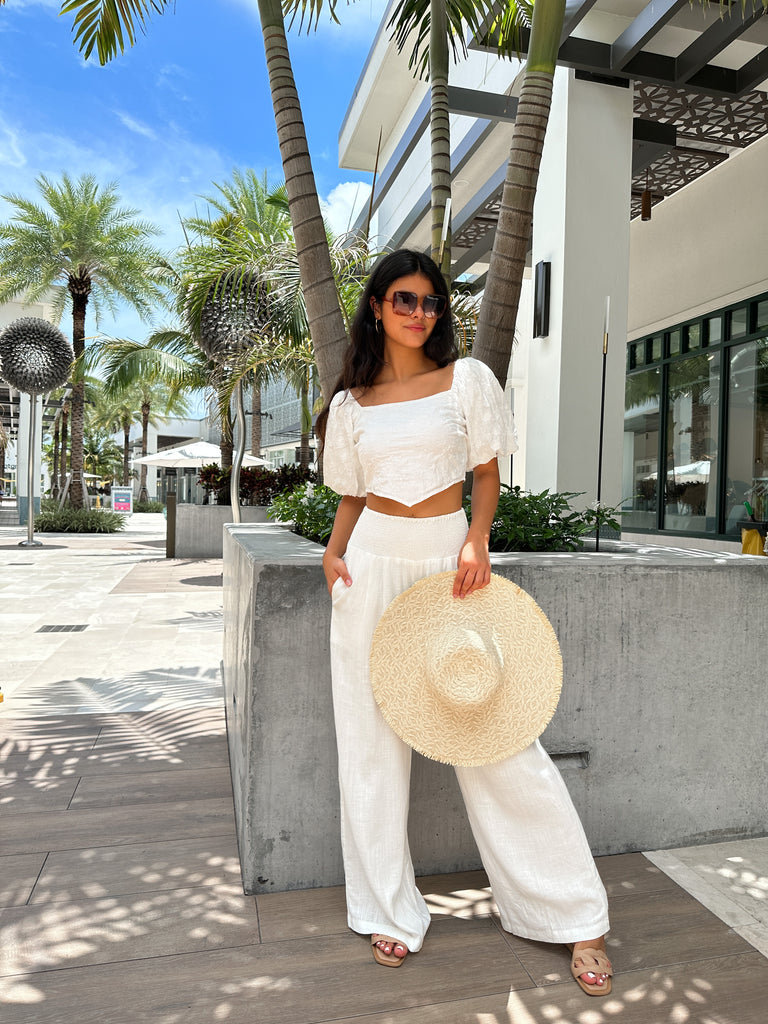 KALENA BUBBLE SLEEVE TOP
