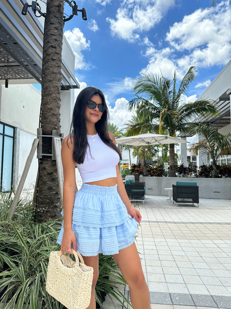 DIXIE RUFFLE LACE SKIRT