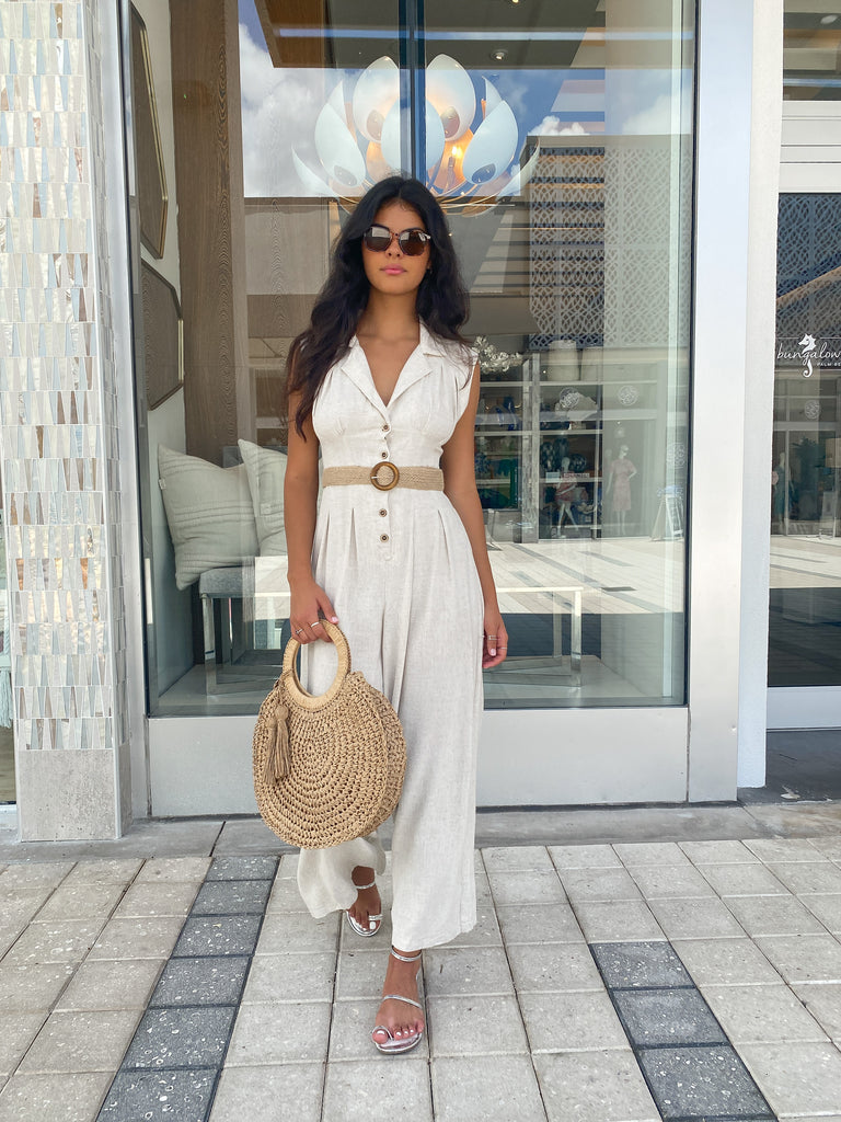 MAYA WAIST BELTED JUMPSUIT