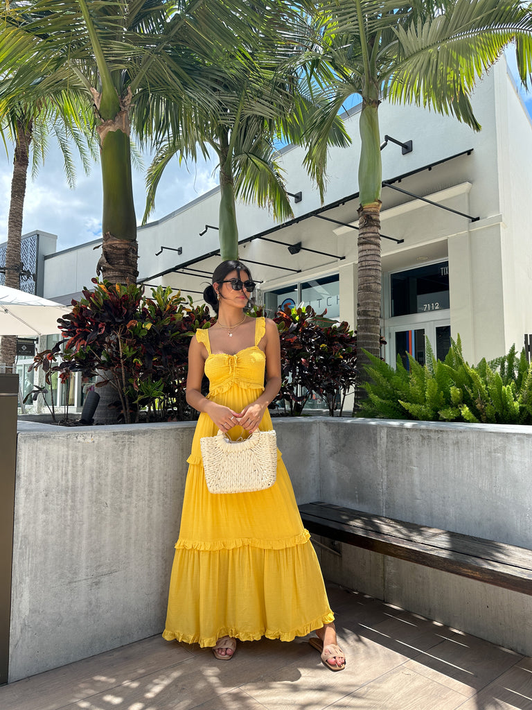 TESNI RUFFLE MAXI DRESS