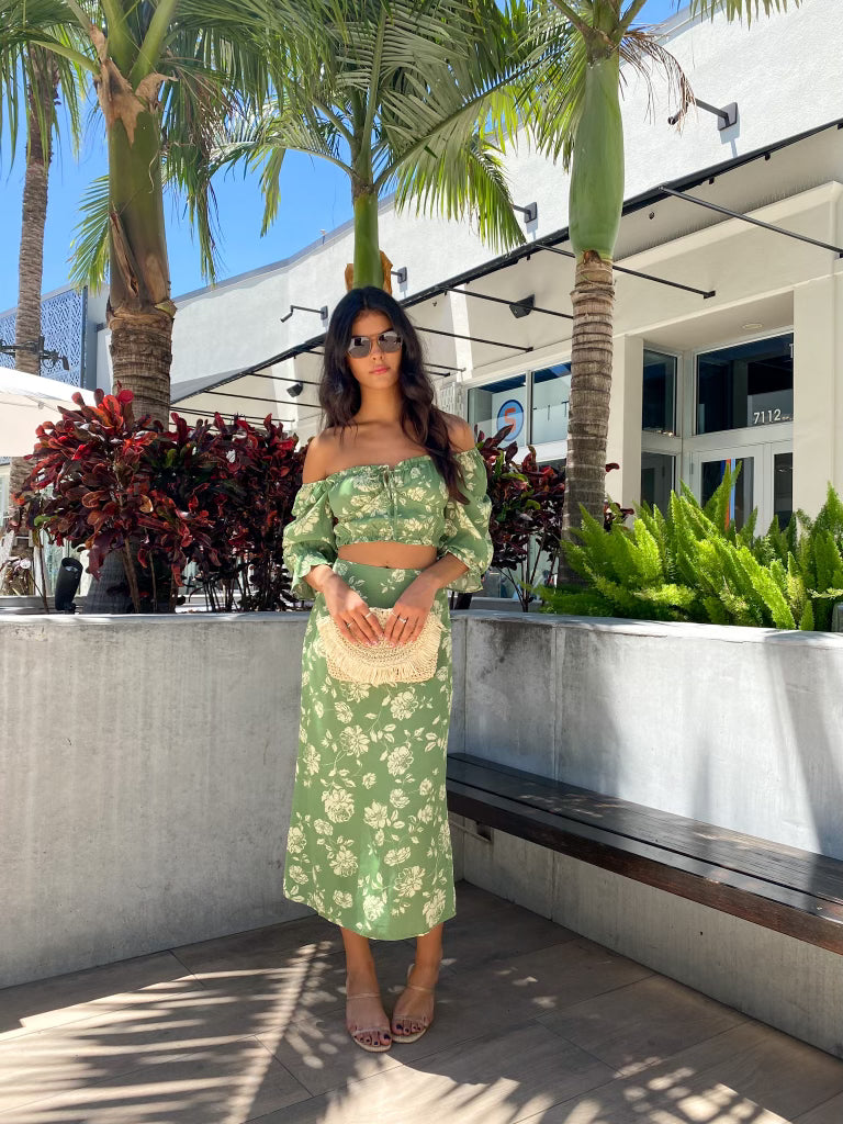 FLORA PRINTED CROP TOP