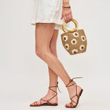 EMALINE RAFFIA BEADED BUCKET BAG