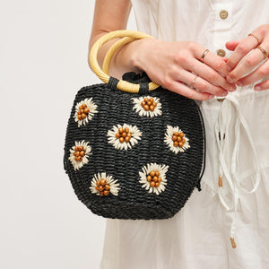 EMALINE RAFFIA BEADED BUCKET BAG