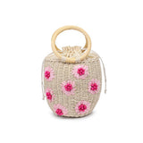 EMALINE RAFFIA BEADED BUCKET BAG
