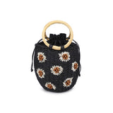 EMALINE RAFFIA BEADED BUCKET BAG