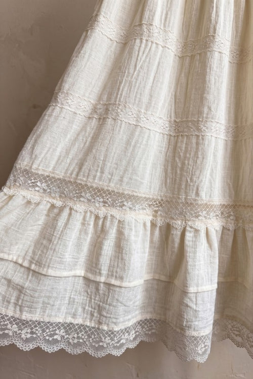 LEILA SMOCKED TIERED MAXI