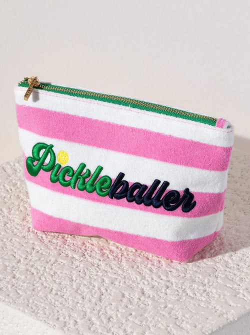 PICKLEBALL COTTON TERRY ZIP POUCH