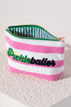 PICKLEBALL COTTON TERRY ZIP POUCH